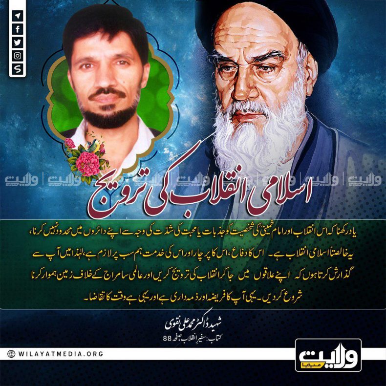 اسلامی انقلاب کی ترویج | شہید ڈاکٹر محمد علی نقوی