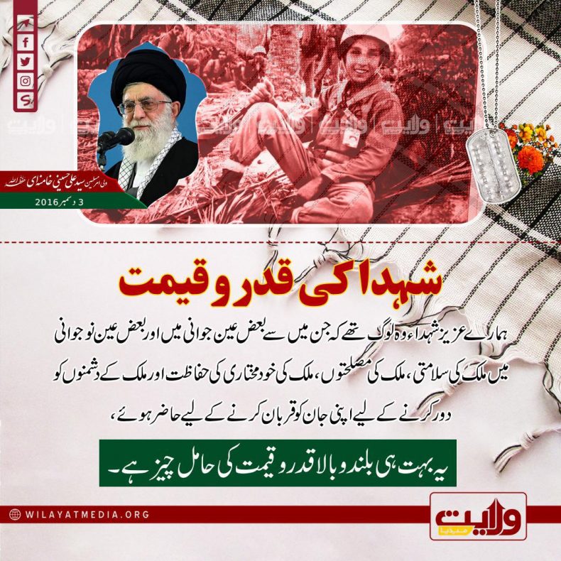 شہدا کی قدر و قیمت