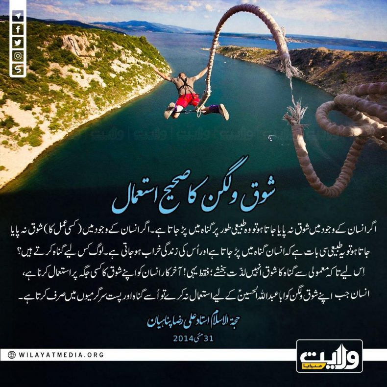 شوق و لگن کا صحیح استعمال